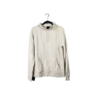 H&M Cream Cowl Drawstring Casual Preppy Loungewear Sweatshirt Size Medium